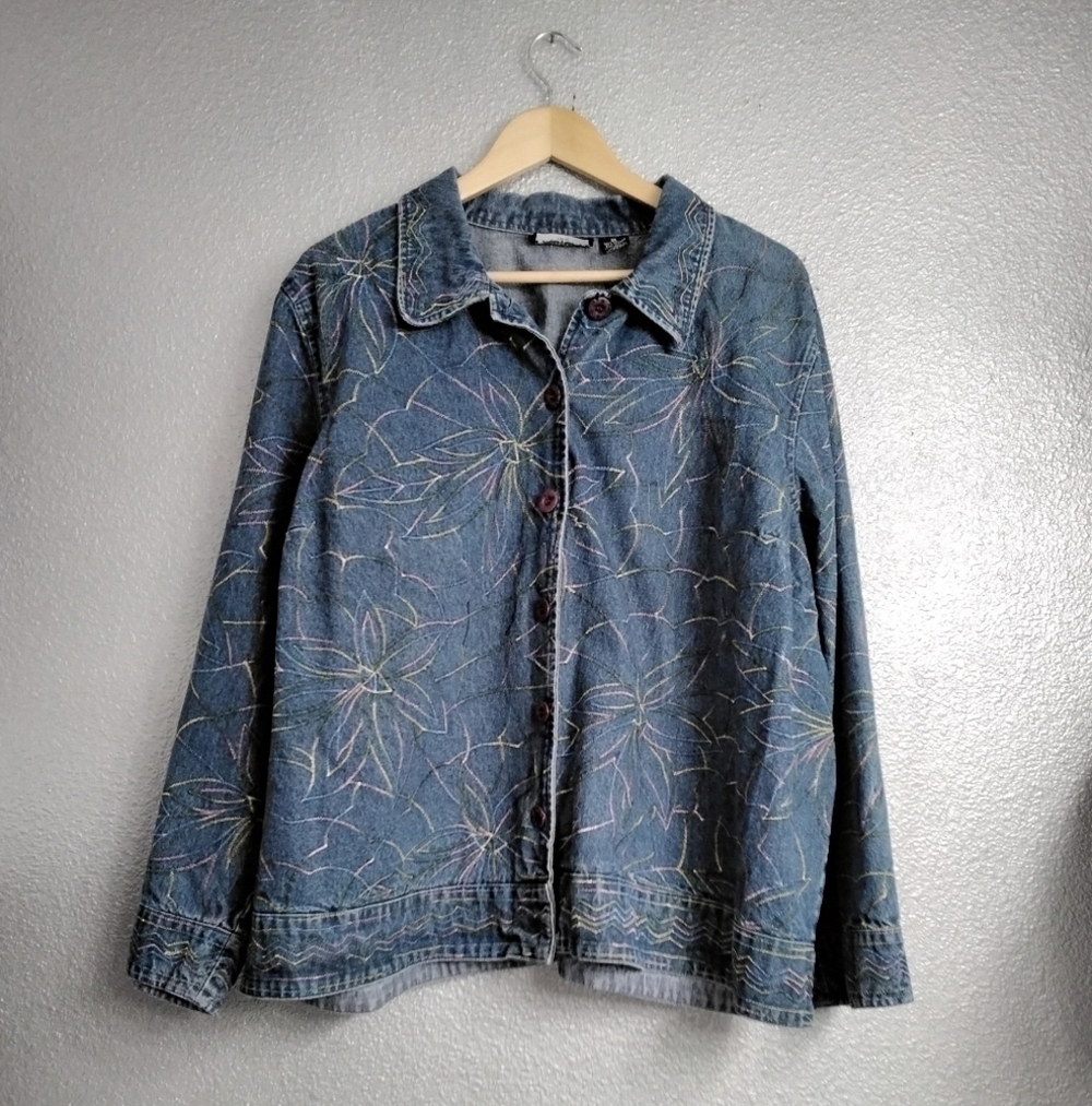 New Direction Denim Jacket Size 2X